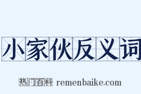 小家伙反义词是什么意思的图片
